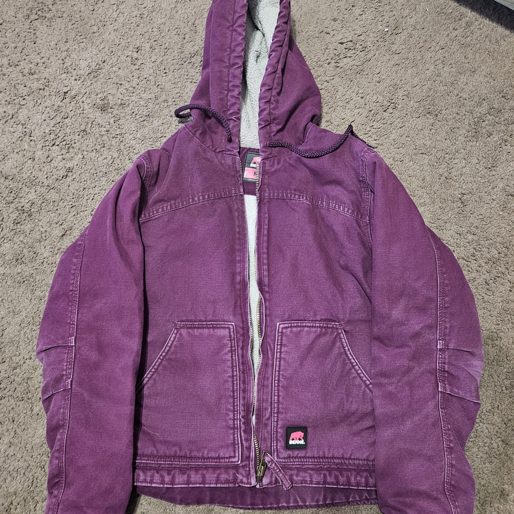 Women's Purple Utility Jacket with Hood